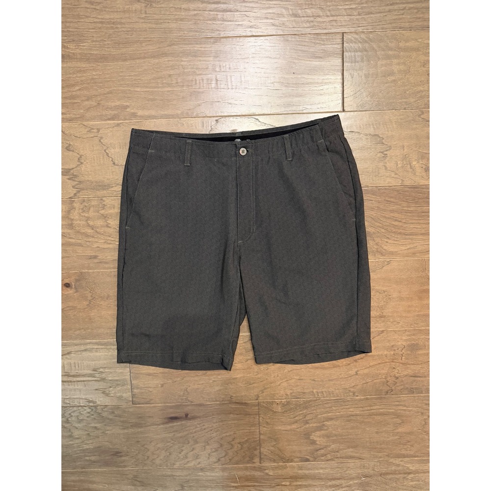 Pebble Beach Golf Shorts Mens 36 Gray Polyester Stretch Performance Athletic